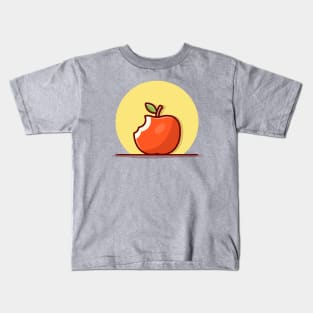 Apple Fruit Cartoon Vector Icon Illustration Kids T-Shirt